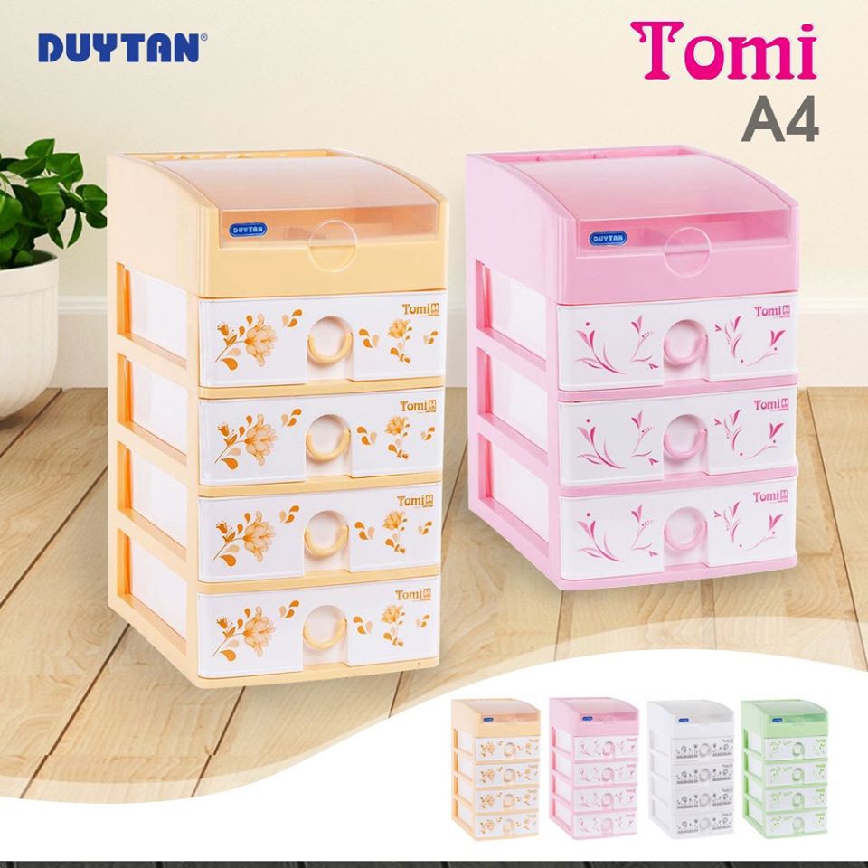 [hàng nhựa duy tân tủ nhựa duy tân tomi 3/4/5 ngăn - tủ mỹ phẩm, đựng thuốc