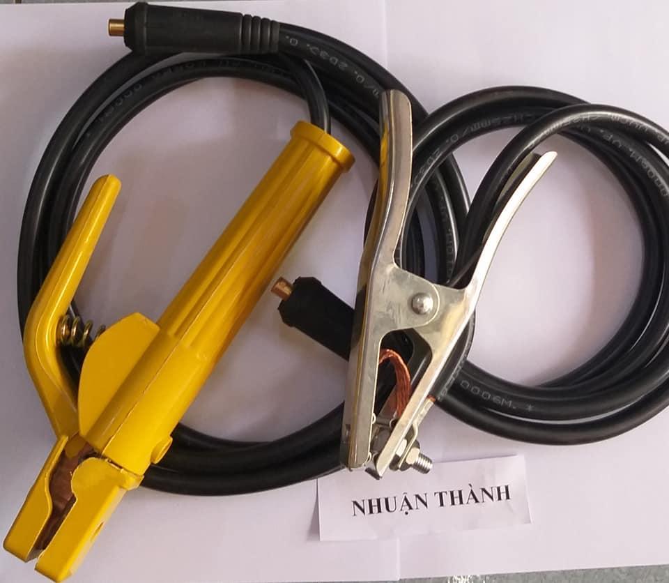 Bộ dây hàn kềm hàn 500A + kềm mass phi 25mm dắt cắm 10-25 đồng 100%