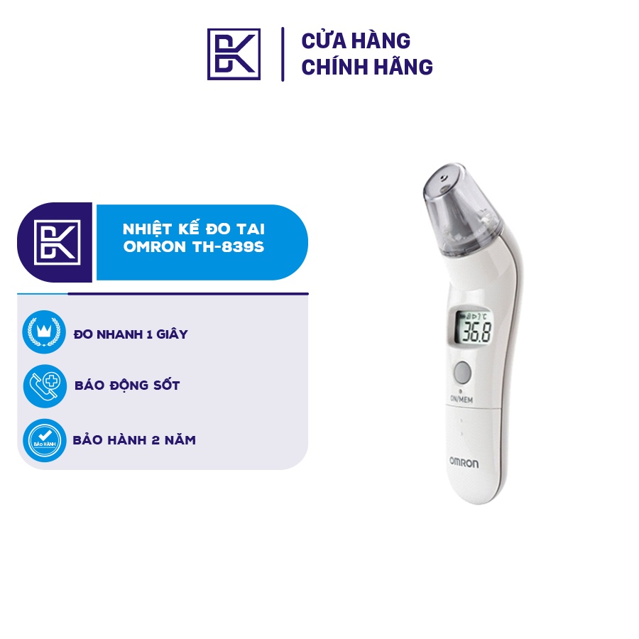 Nhiệt kế điện tử omron đo tai th-839s