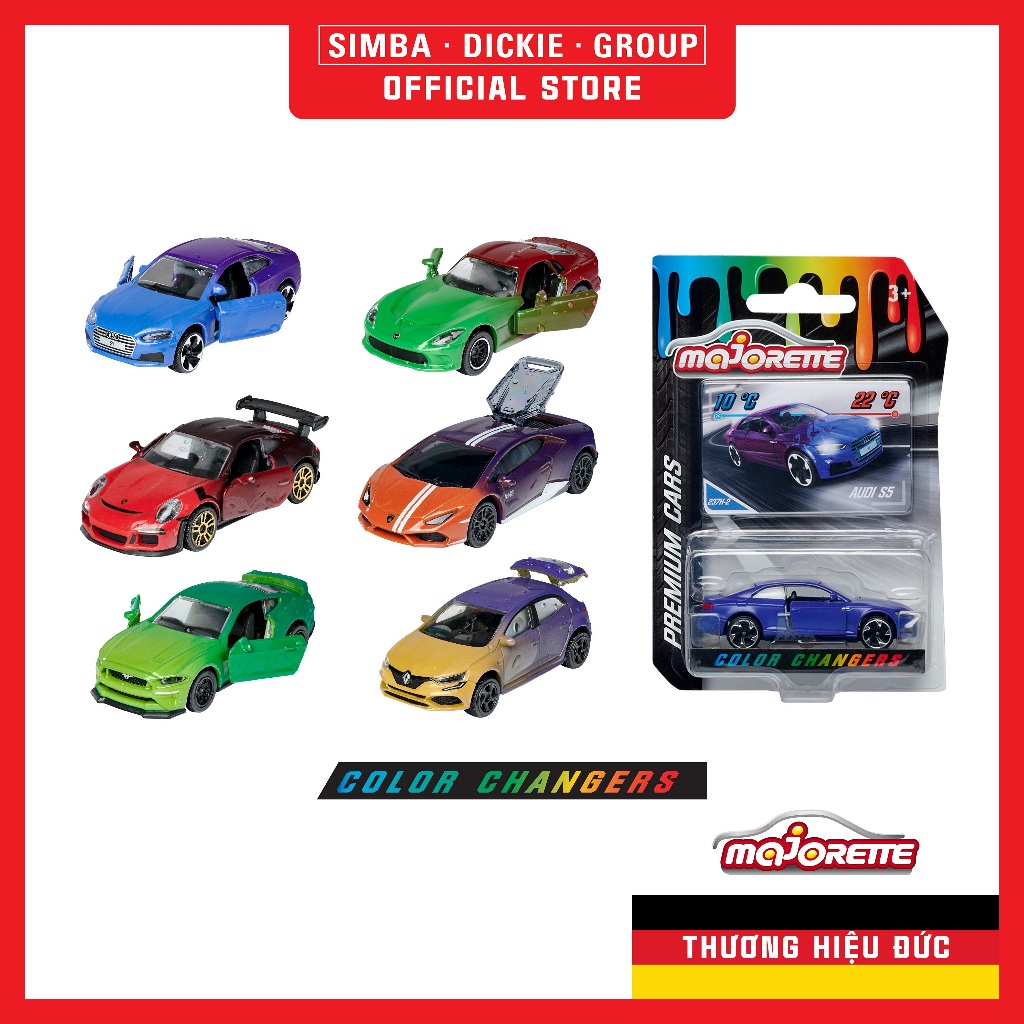 Xe mô hình đổi màu majorette limited edition 6 212054021 die-cast cars - simba toys vietnam