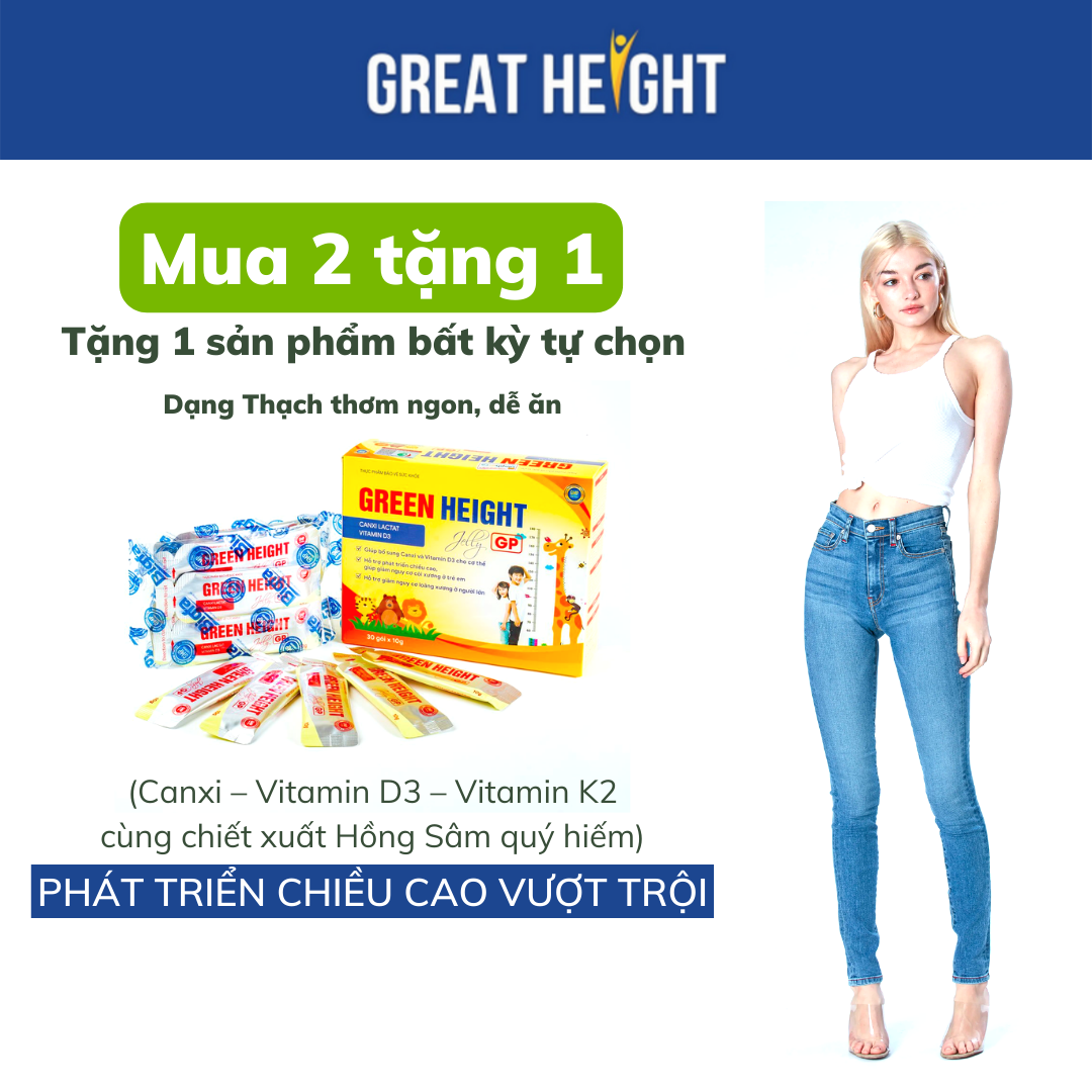 2 Thạch tăng chiều cao Green Height - Bổ sung canxi, giúp tăng chiều cao, xương chắc khoẻ