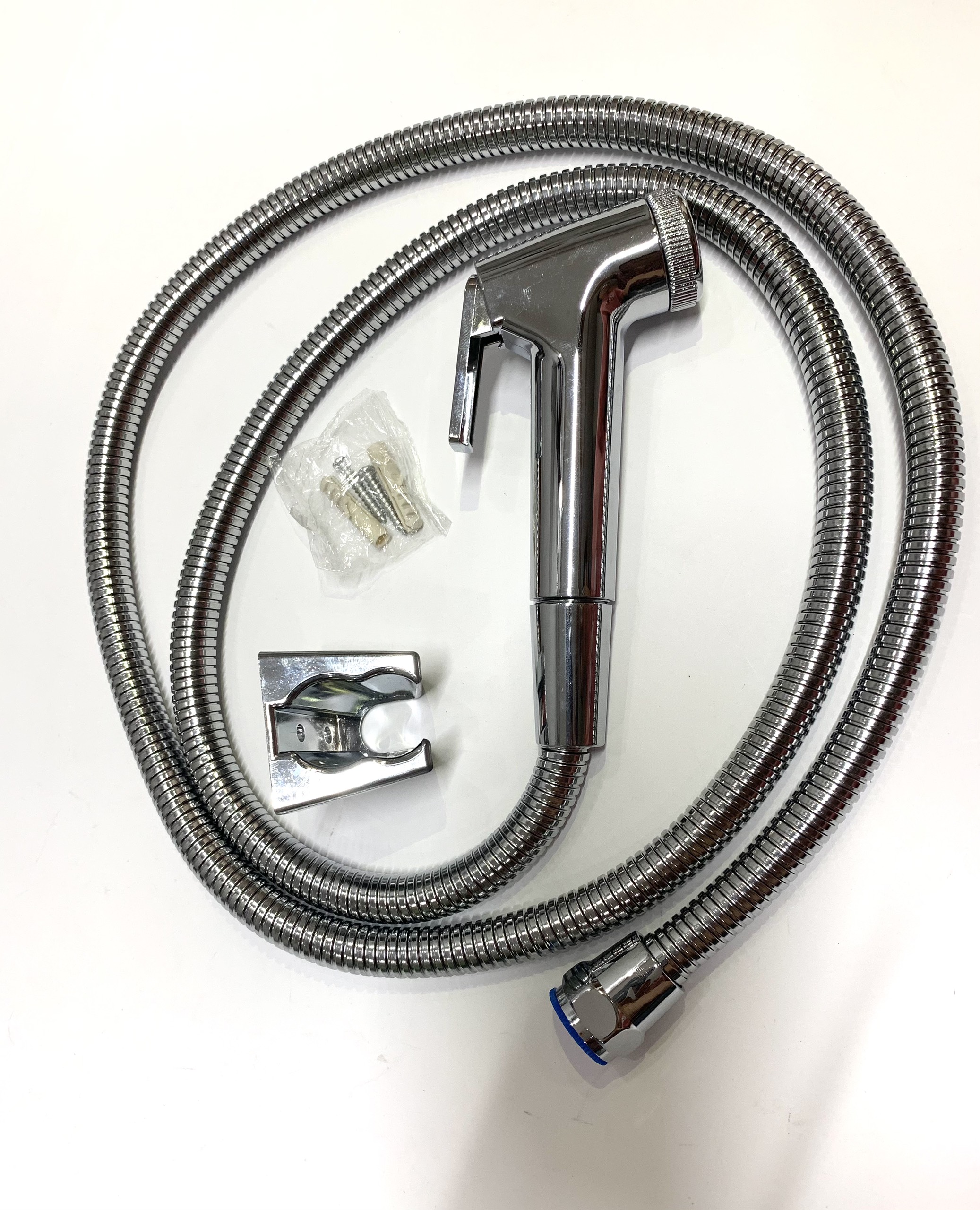 Bộ vòi xịt vệ sinh - xịt toilet inox đầu mạ crome