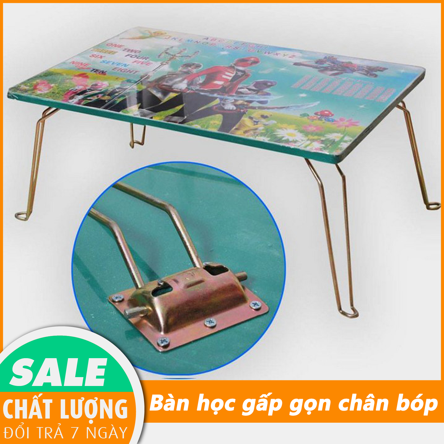 Bàn học gấp gon, bàn học, bàn học cho bé, chân kim loại chắc chắn - Chân bóp, đồ dùng học sinh, hình ngộ nghĩnh, đáng yêu- 1 đổi 1 trong 7 ngày