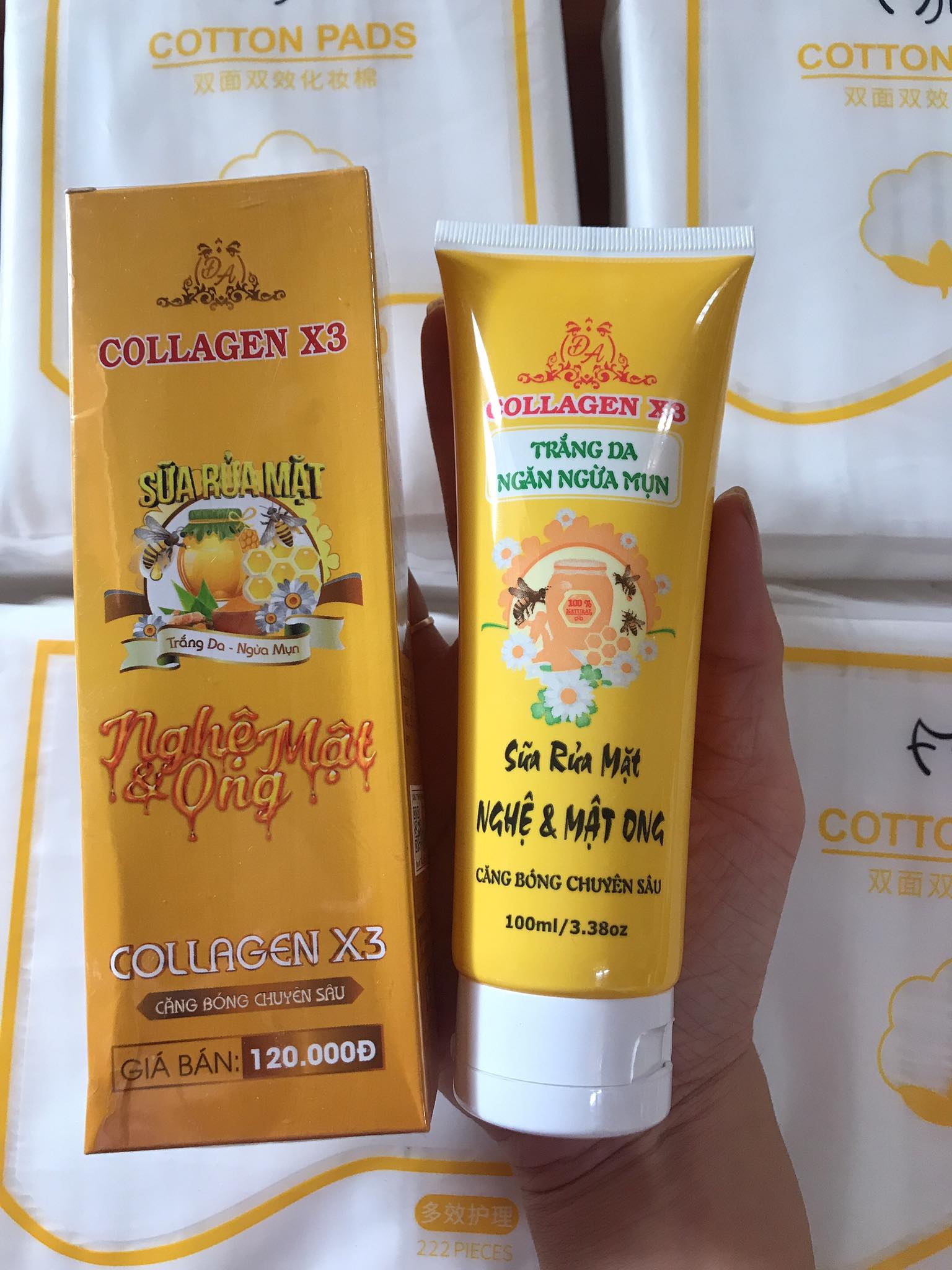Sữa rửa mặt collagen x3