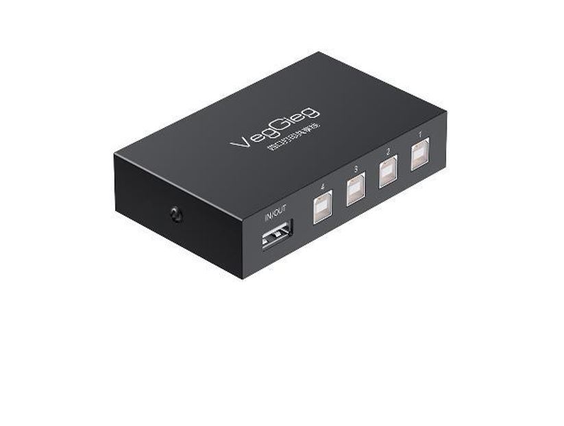 Bộ Chia Sẻ 4 máy tính dùng chung 1 máy in VEGGIEG V-F402