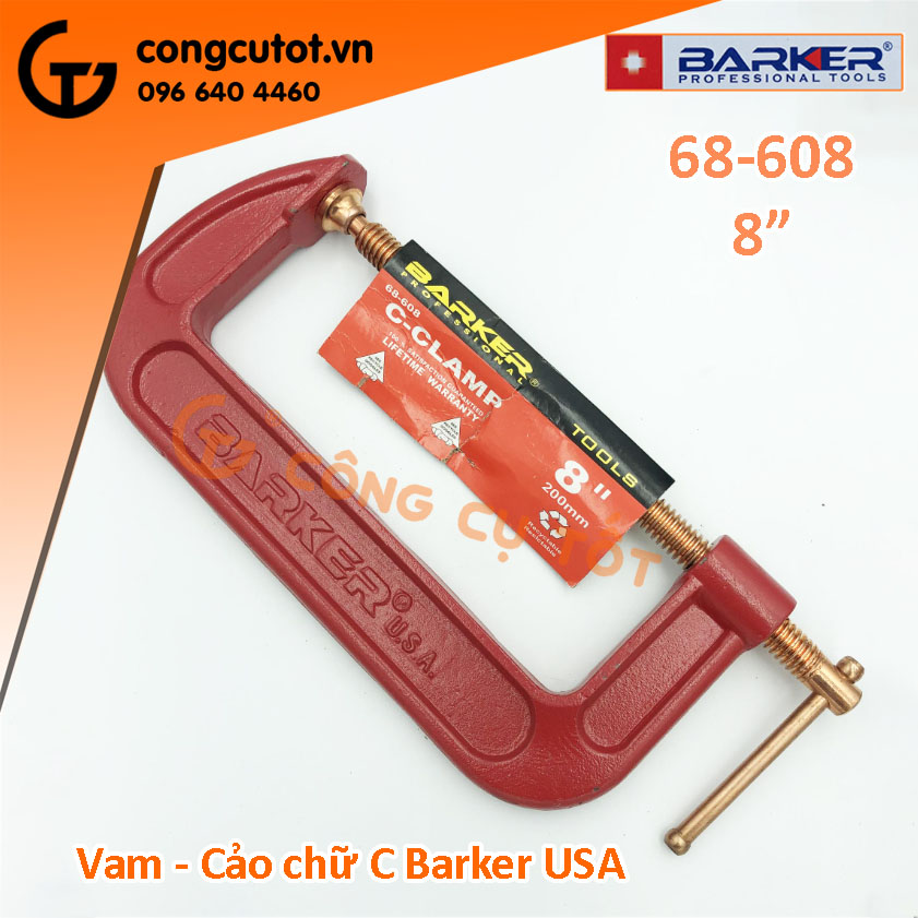 Vam chữ c - cảo chữ c barker usa size tùy chọn 6 - 12 inch