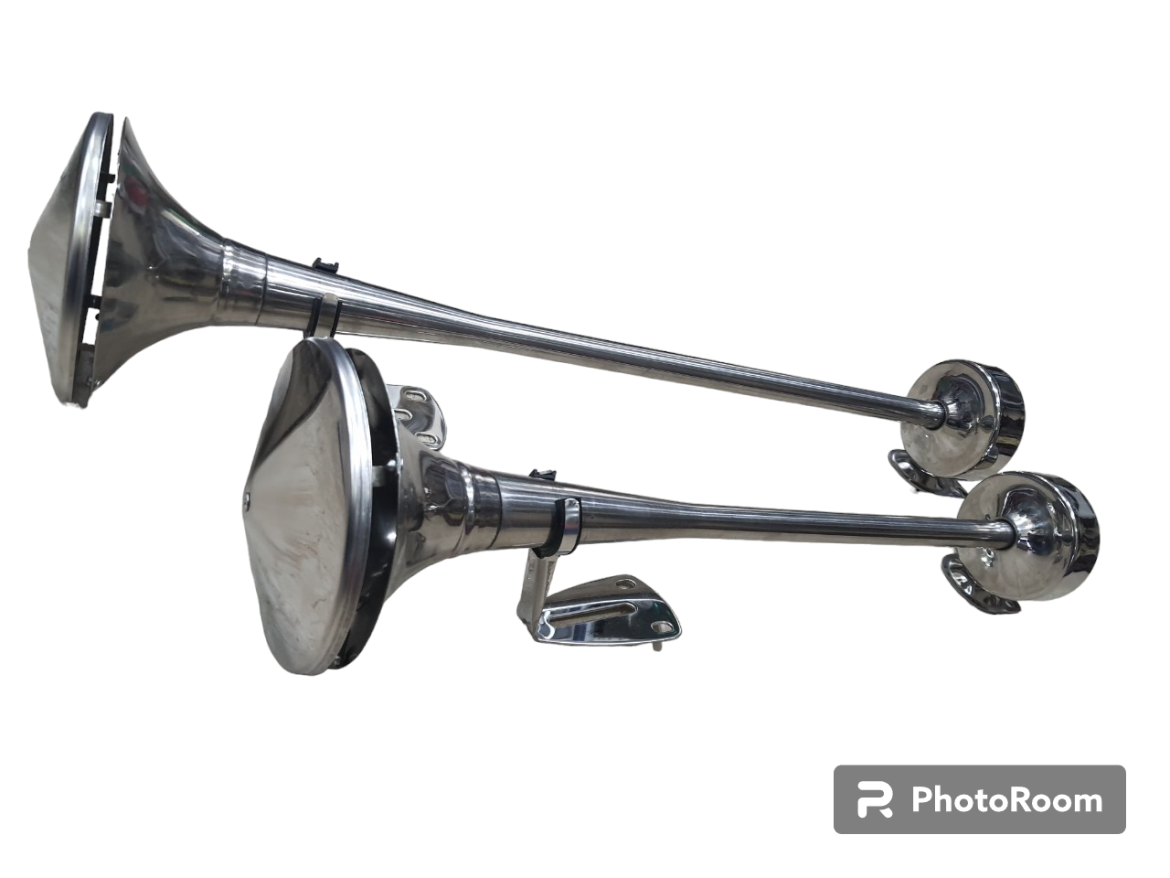 Cặp kèn hơi Trago inox 65cm +55cm âm thanh uy lực dành cho xe có bình hơi
