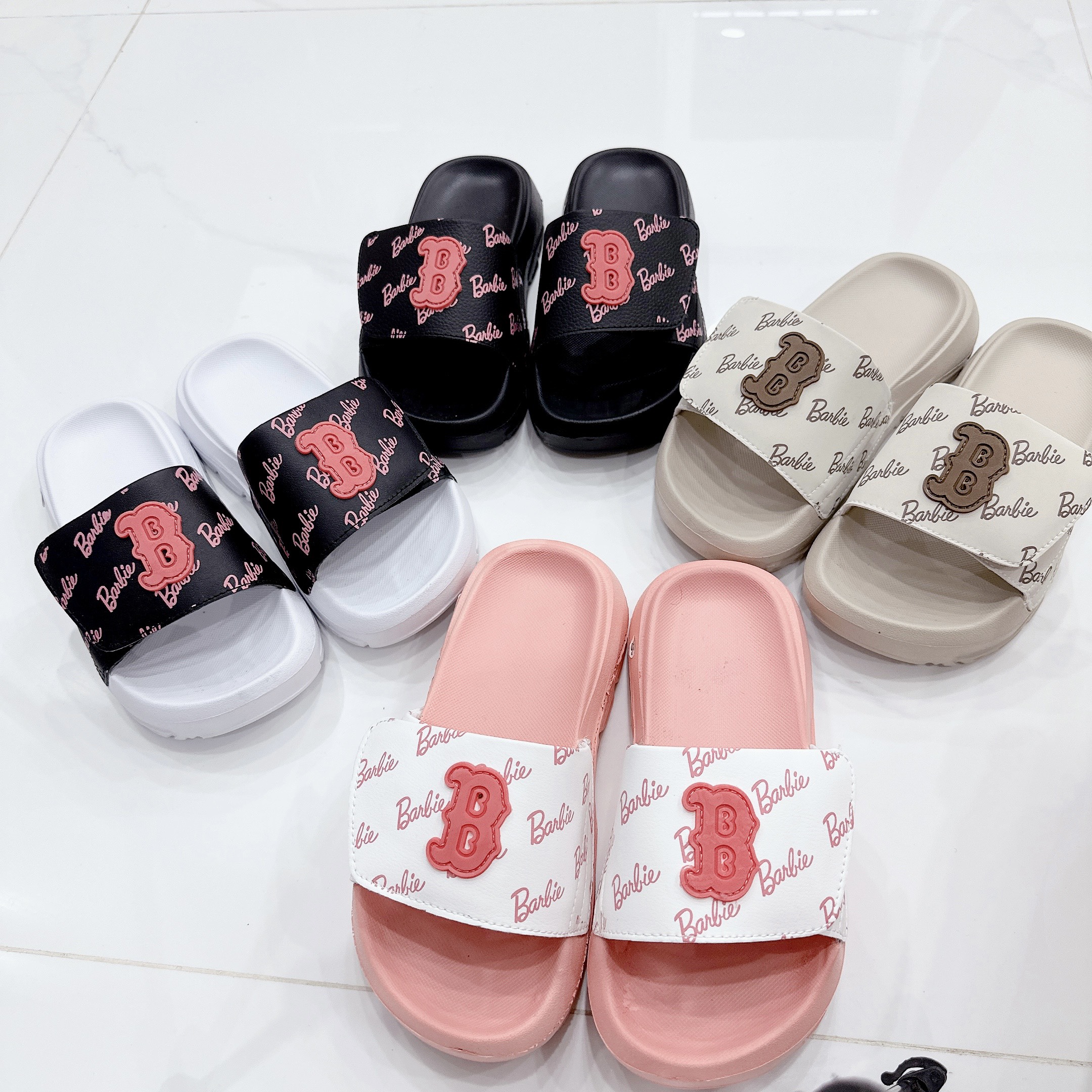 Dép barbie Unisex - Dép chữ B mới nhất 2023