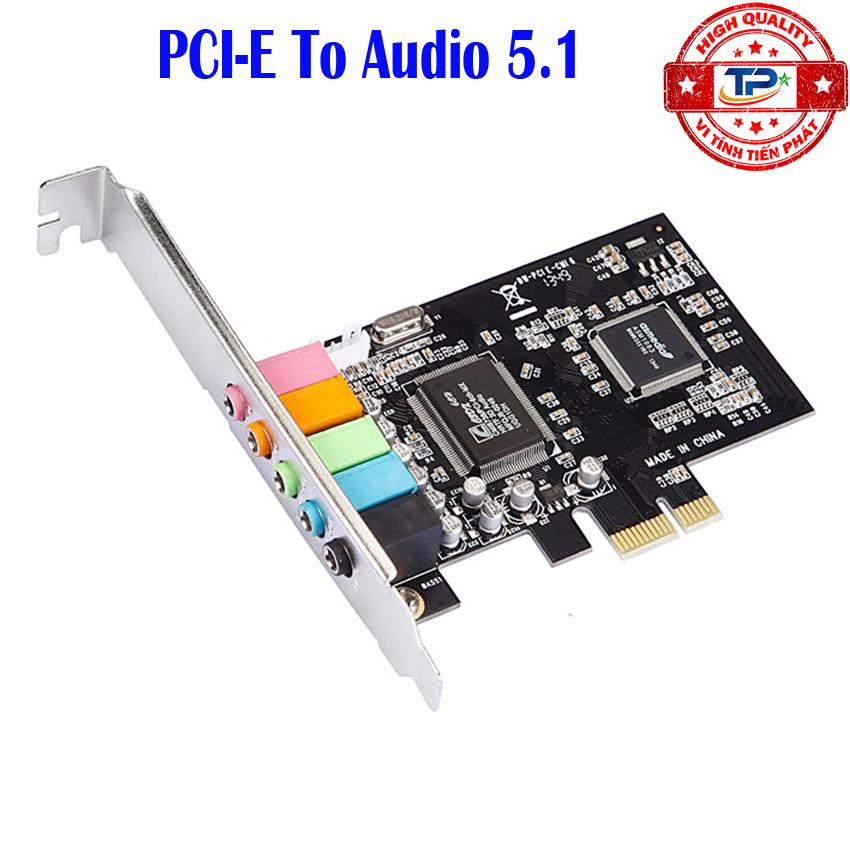 Card Chuyển PCI-Express to Sound 5.1 6-Channels 3D Digital Audio chipset CMI8738 ( PCI-E sang Audio )