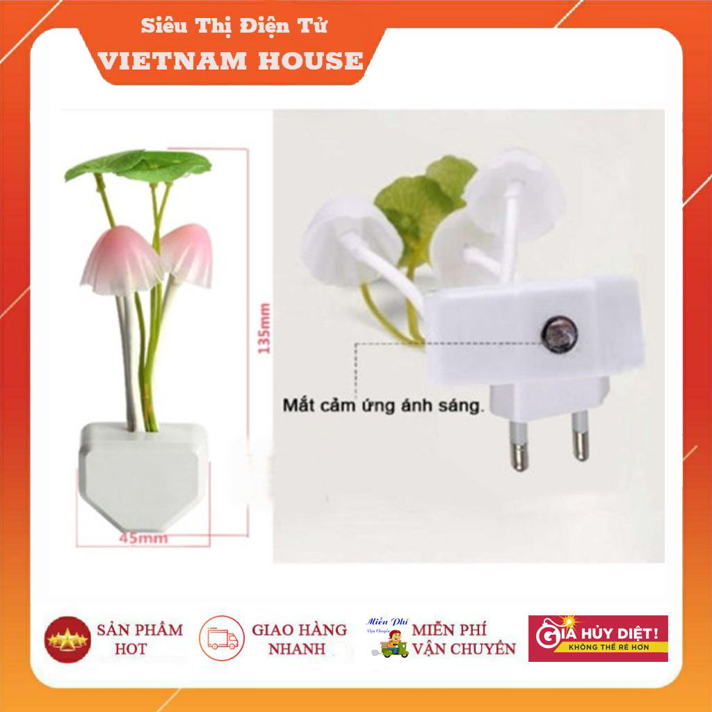 🔴ĐANG SALE - Đèn Ngủ 3 Cây Nấm Cảm Ứng Tự Sáng Và Đổi Màu Thông Minh