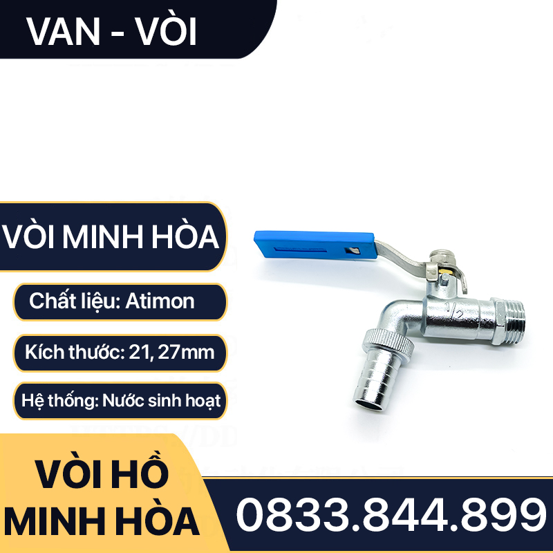 Vòi Xả Nước Minh Hòa, Vòi Vườn Daling Xả Nước Ren Ngoài 21 27 - Chất Liệu Hợp Kim