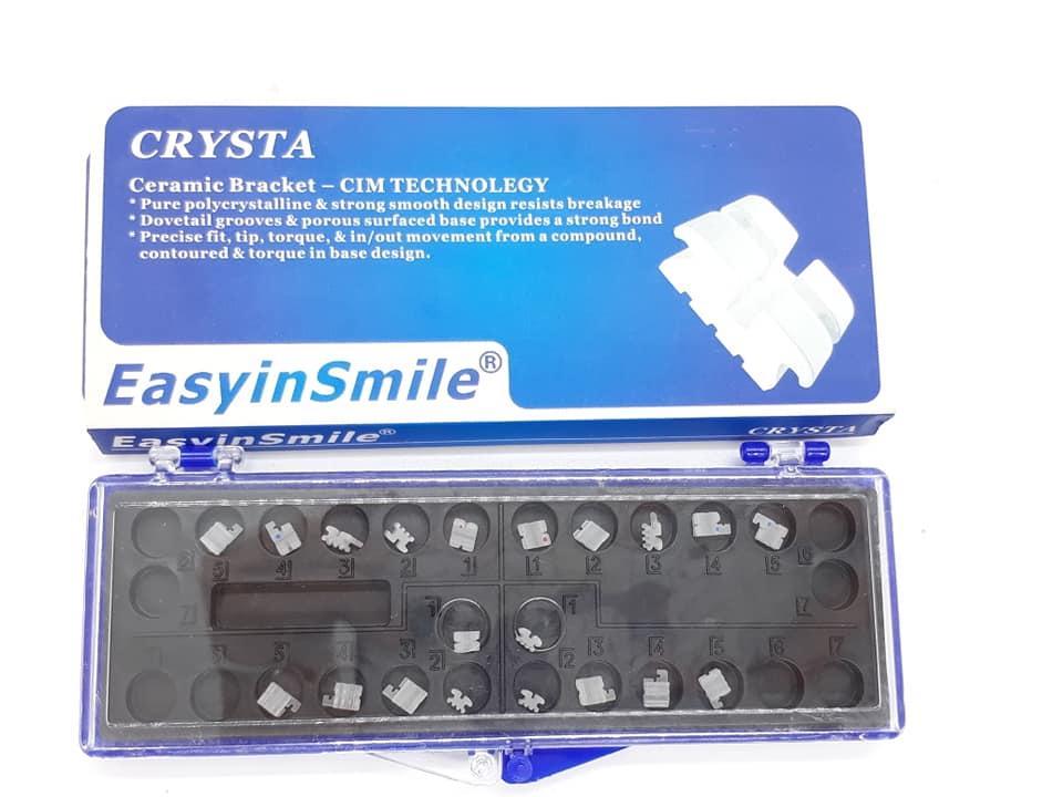 Mắc cài sứ easyinsmile chính hãng mỹ, mắc cài niềng răng