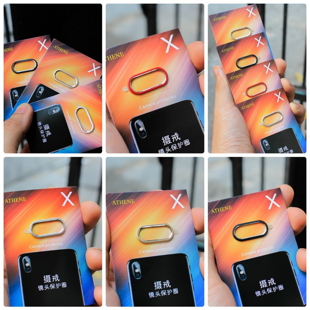 Miếng dán bảo vệ viền camera cho iphone x / xs / 7 plus / 8 plus / xs max nhiều màu sắc