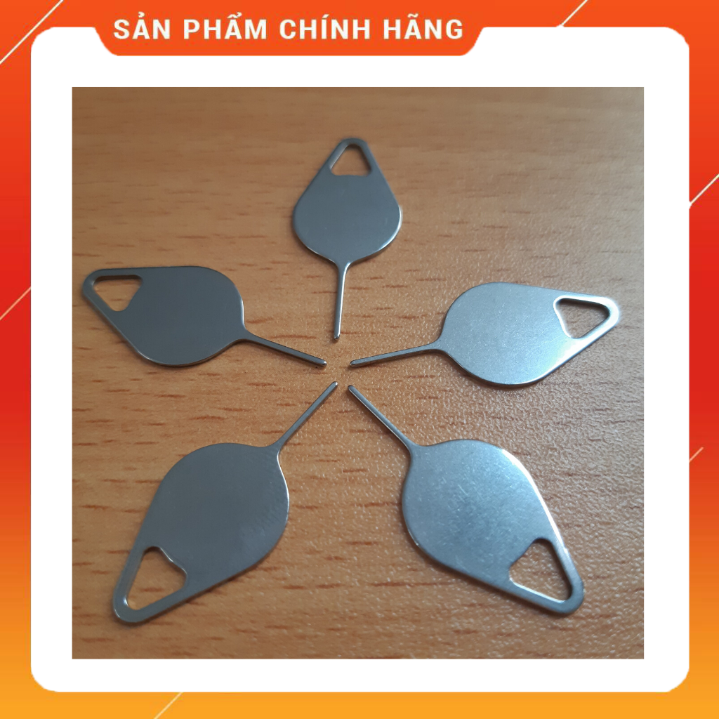 Combo 100 que chọc sim hình giọt nước, hàng chất lượng cao cấp, thép không rỉ, dày & cứng cáp