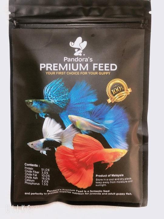 Thức ăn cho cá bảy màu, betta, cá thủy sinh pandora - đen 50gram