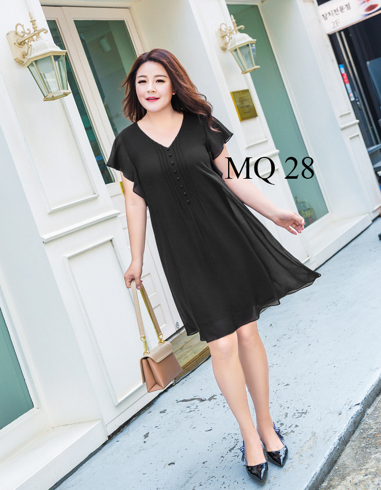Đầm bigsize, đầm béo, đầm suông vải rủ thon gọn MQ 28