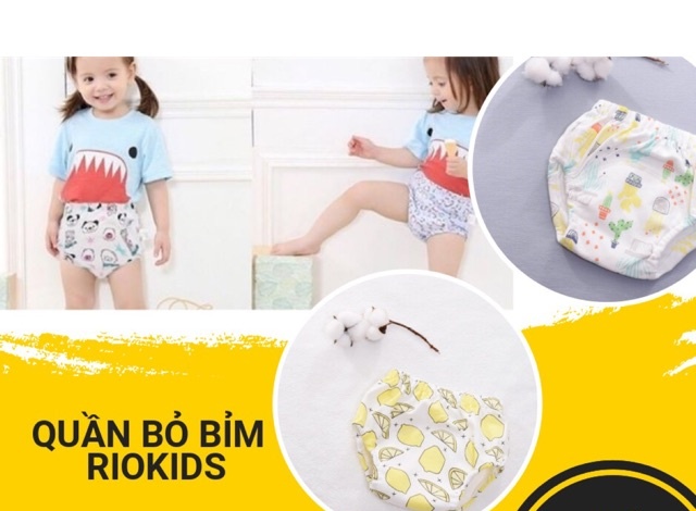   QT  01  Quần bỉm vải riokids chống hăm size 80 90 100 110 
