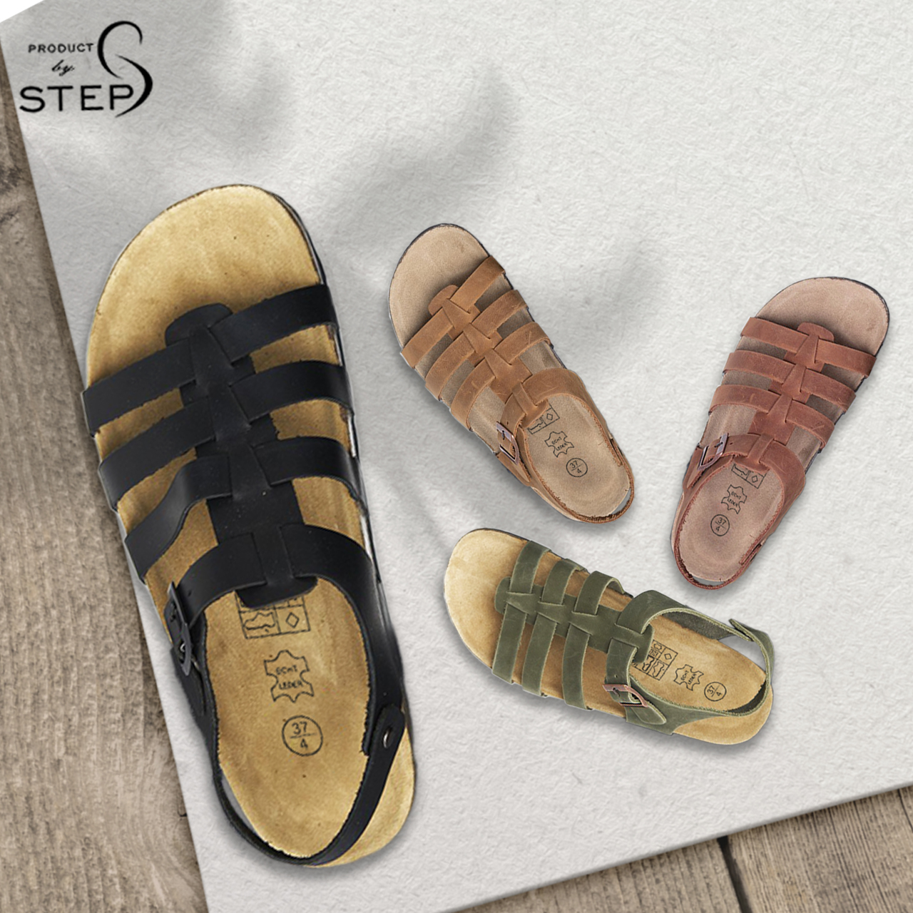 Giầy đế trấu Unisex Da thật chiến binh