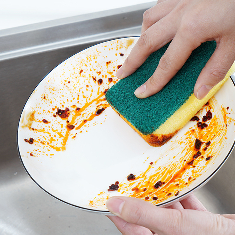 Set 2 miếng rửa chén bát, bọt biển rửa chén 2 mặt siêu sạch