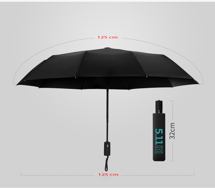 Ô dù che mưa che nắng 5.11 kích thước siêu rộng 125cm có nút bấm 2 chiều, hàng chất lượng cao thiết kế sang trọng và bền bỉ- Hàng chính hãng
