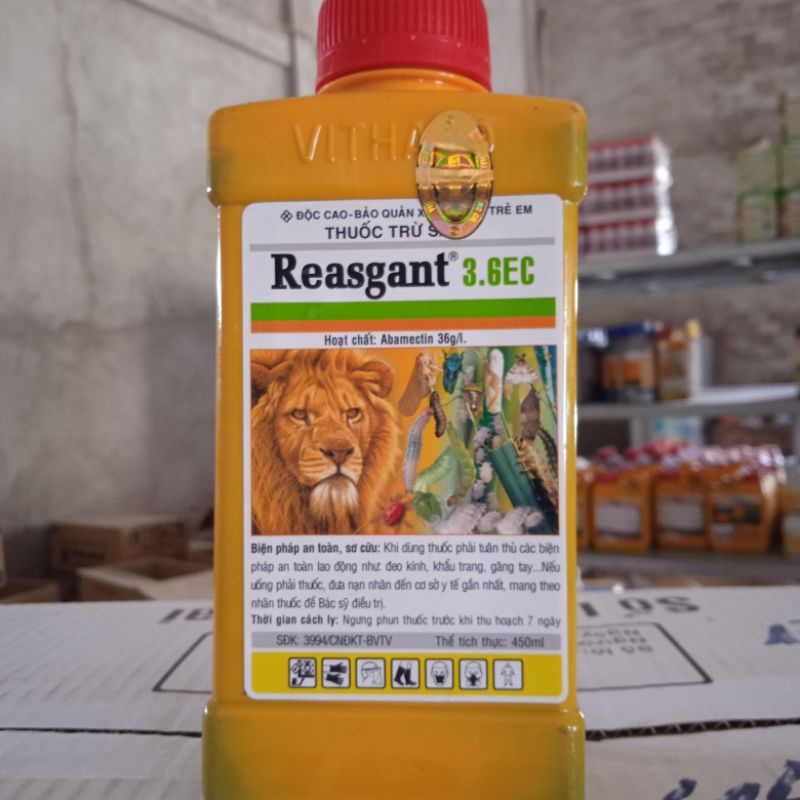 Reasgant 3.6EC- diệt trừ sâu sinh học hại cây, sâu đục thân, sâu xanh, sâu cuốn lá, sâu tơ, nhện đỏ,...