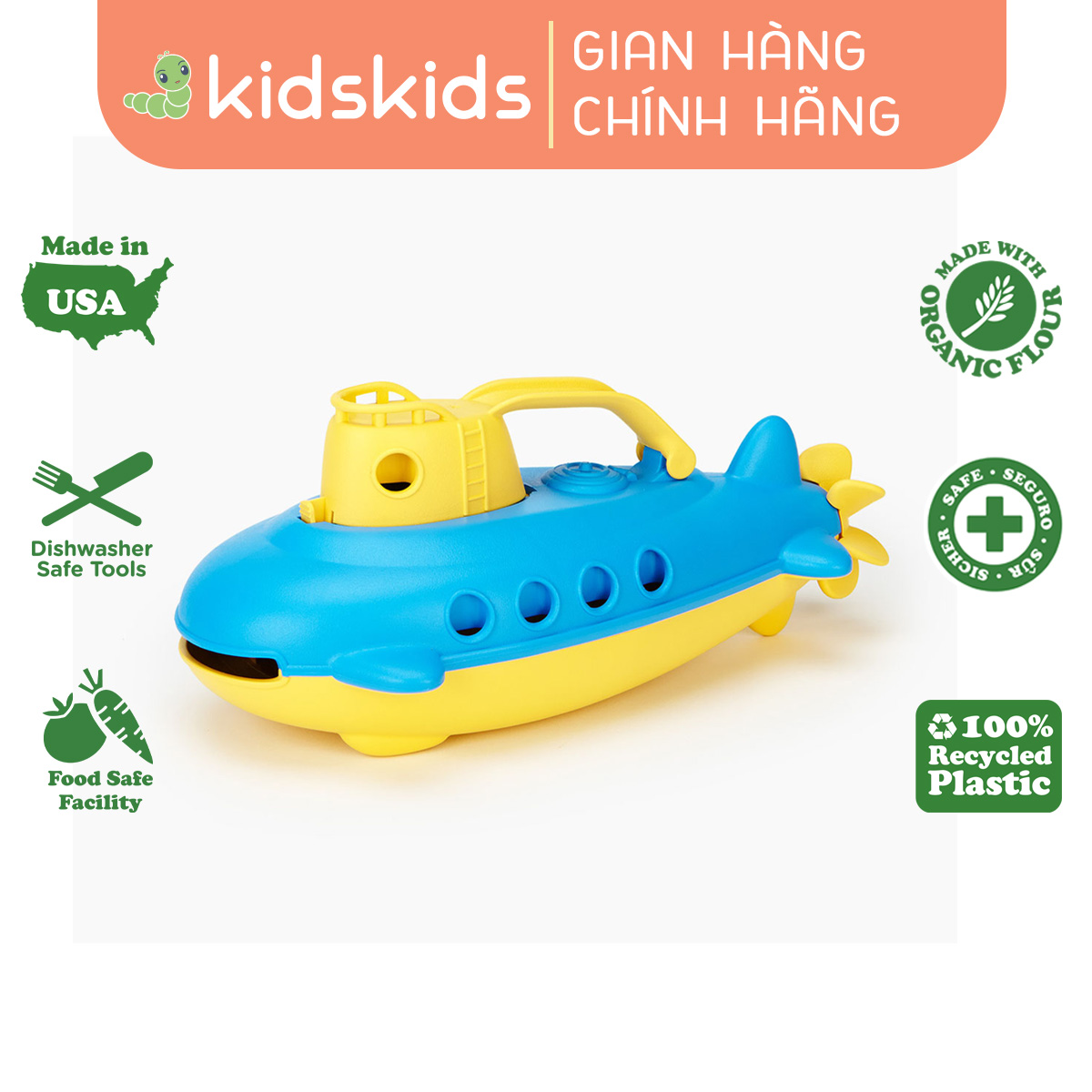 Đồ chơi tàu ngầm Green Toys - Cabin vàng