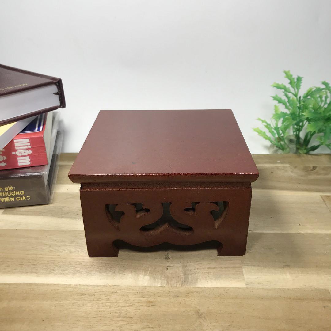 Đôn gỗ vuông khắc gỗ đặt tượng thờ - NHIỀU CỠ