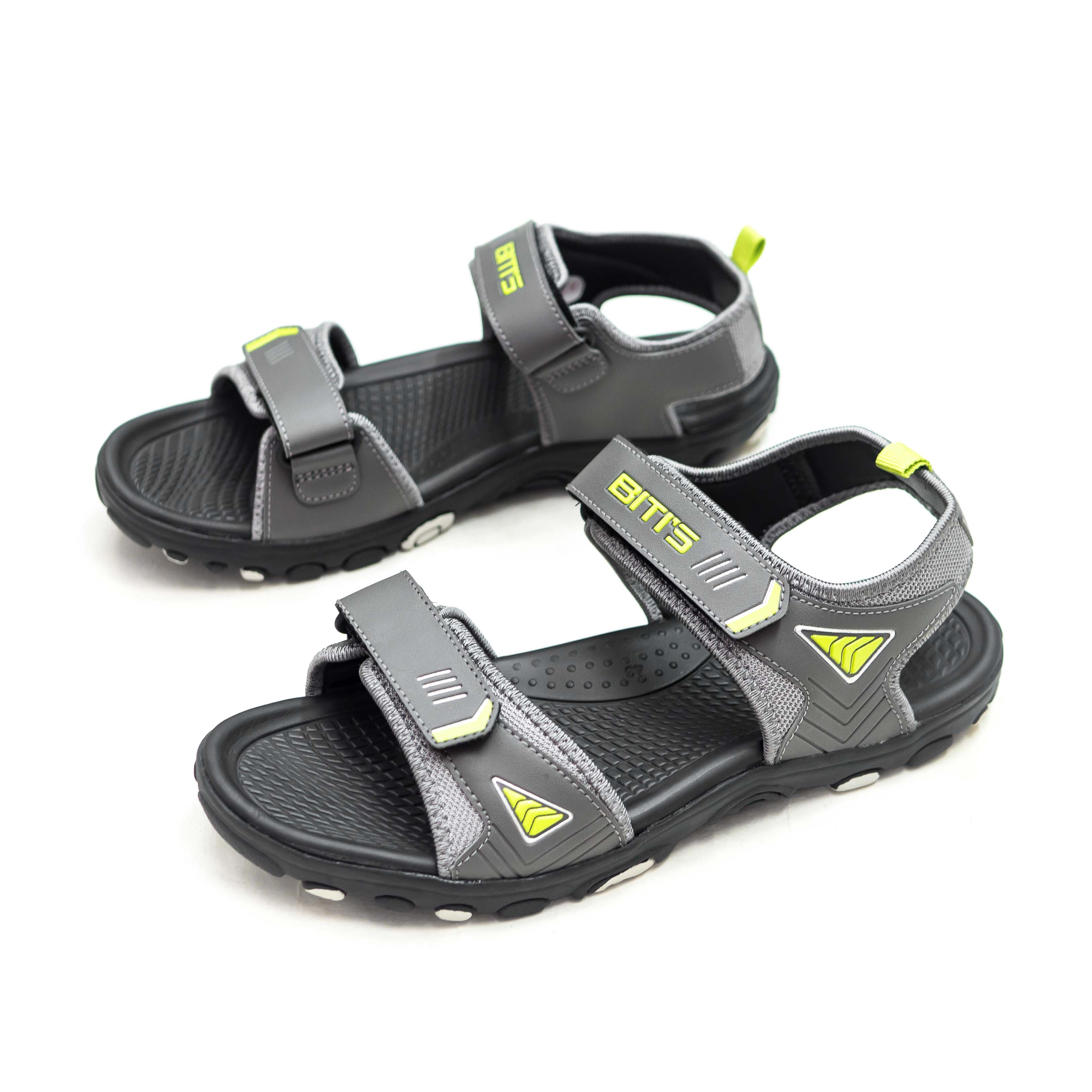[Hoàn Xu] GIÀY SANDAL QUAI HẬU HỌC SINH NAM BITI'S ĐẾ CAO SU BRM001600 (ĐEN + XÁM) - BITIS