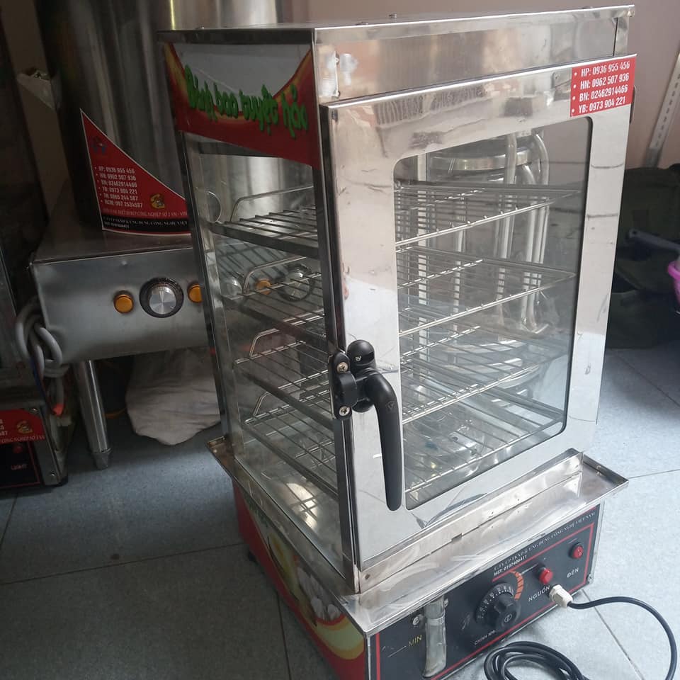 Tủ Giữ Nóng Bày Bán Bánh Bao 4 Tầng Dùng Điện VinSun