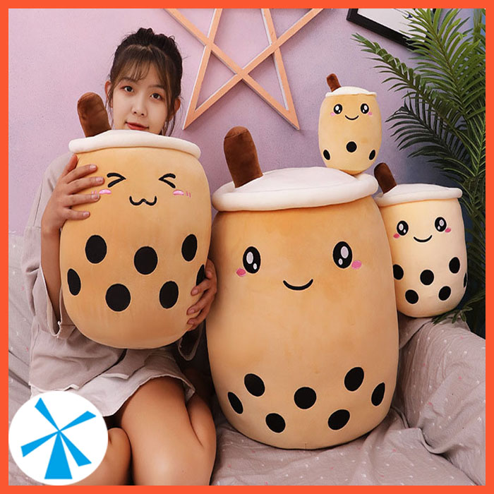 Gấu bông gối ôm hình trà sữa trân châu khổng lồ đẹp cute