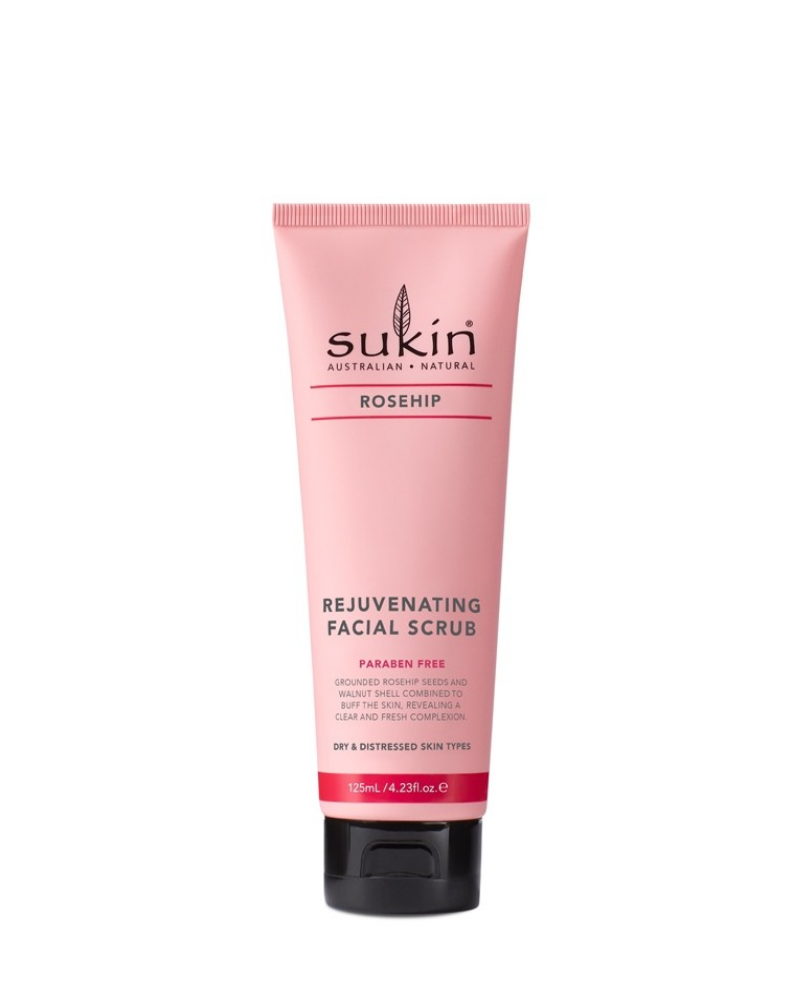 Kem Tẩy Tế Bào Chết Trẻ Hóa Da Mặt tầm xuân Sukin Rosehip Rejuvenating Facial Scrub 125ml