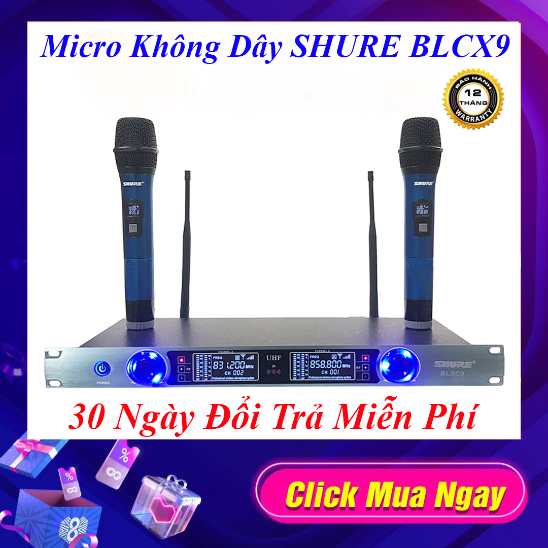 Micro karaoke không dây shure blxc 9