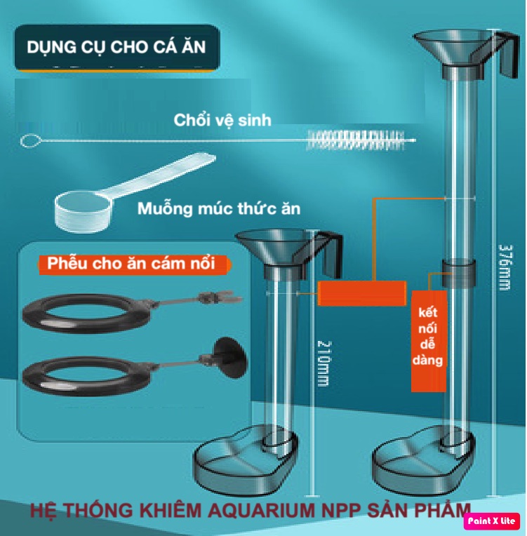Dụng cụ cho cá ăn tiện lợi 2in1 thông minh cao cấp