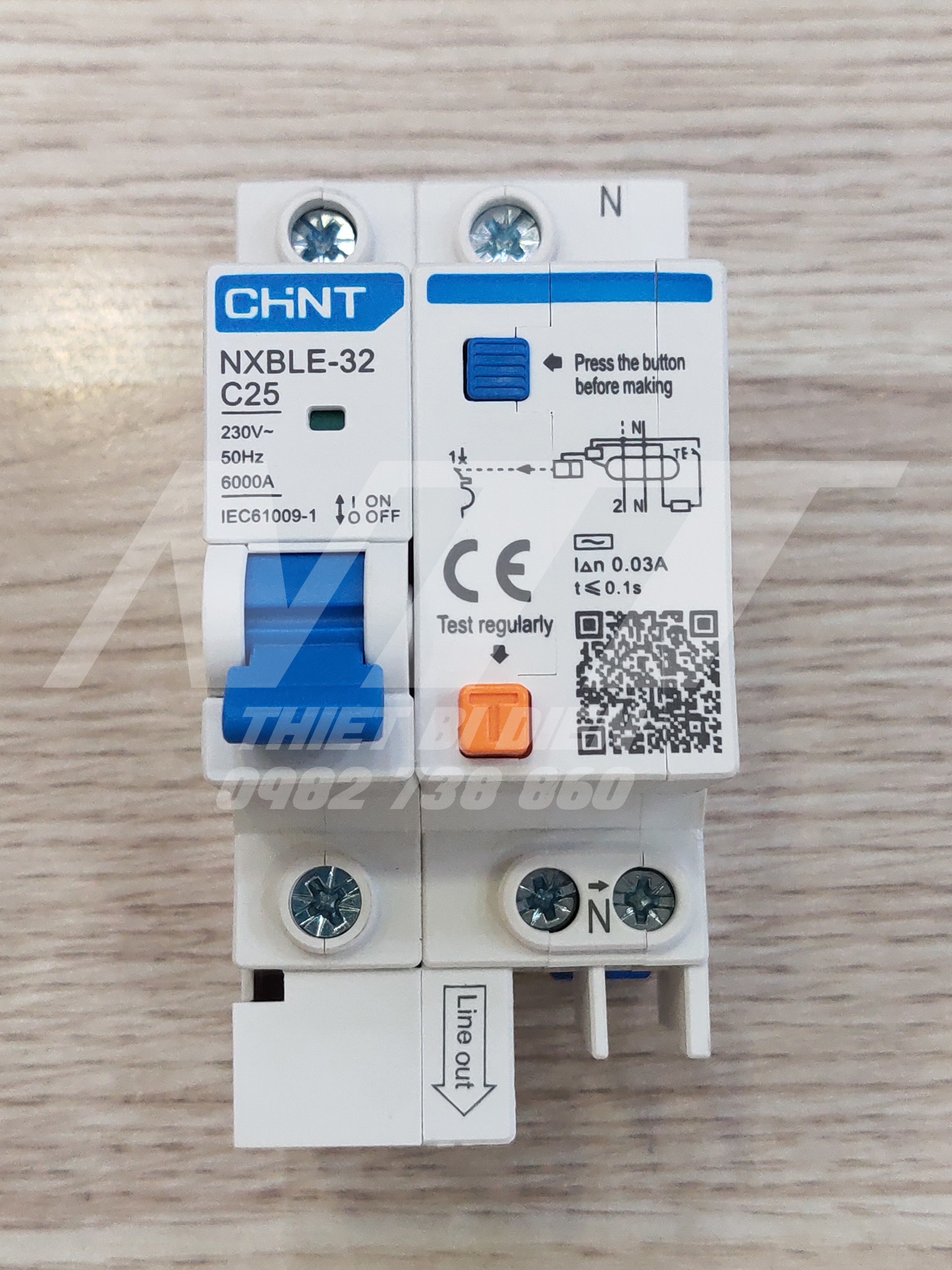 RCBO chống giật 30mA NXBLE-32/63 1P+N 6A~63A Chint