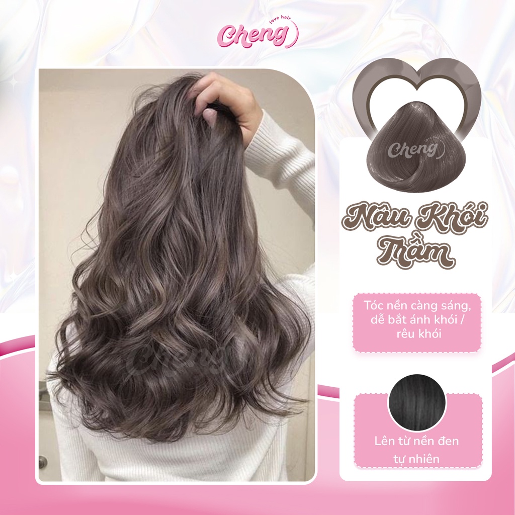 Nhuộm Tóc Màu NÂU KHÓI TRẦM Không Tẩy| Chenglovehair, Chenglovehairs