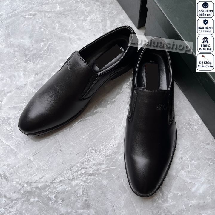 Giày nam da thật mũi nhọn LA12. Bảo hành 12 tháng