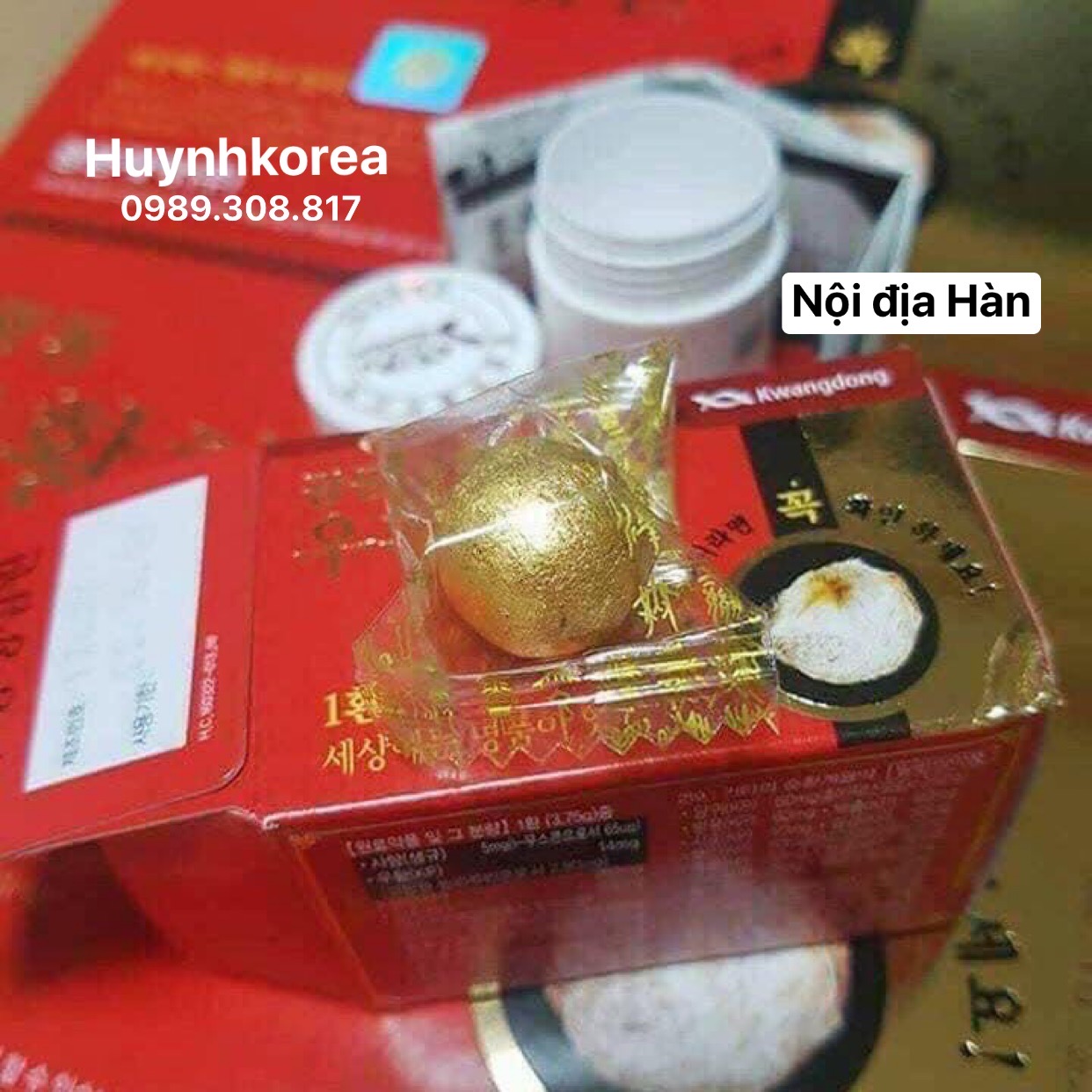 1 Viên An Cung Ngưu Hoàng nội địa Hàn Quốc phòng chống đột quỵ tai biến