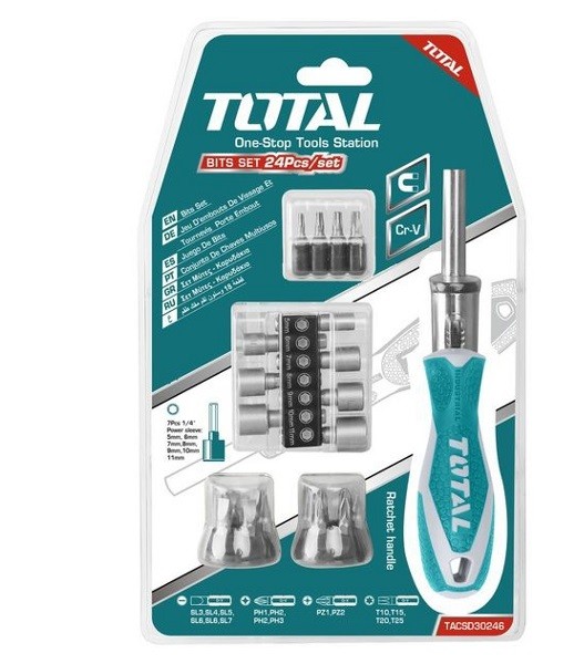Bộ vít 24 chi tiết TOTAL Chính hãng tacsd30246 - tacsd30246 cam kết hàng đúng mô tả chất lượng đảm bảo an toàn đến sức khỏe người sử dụng