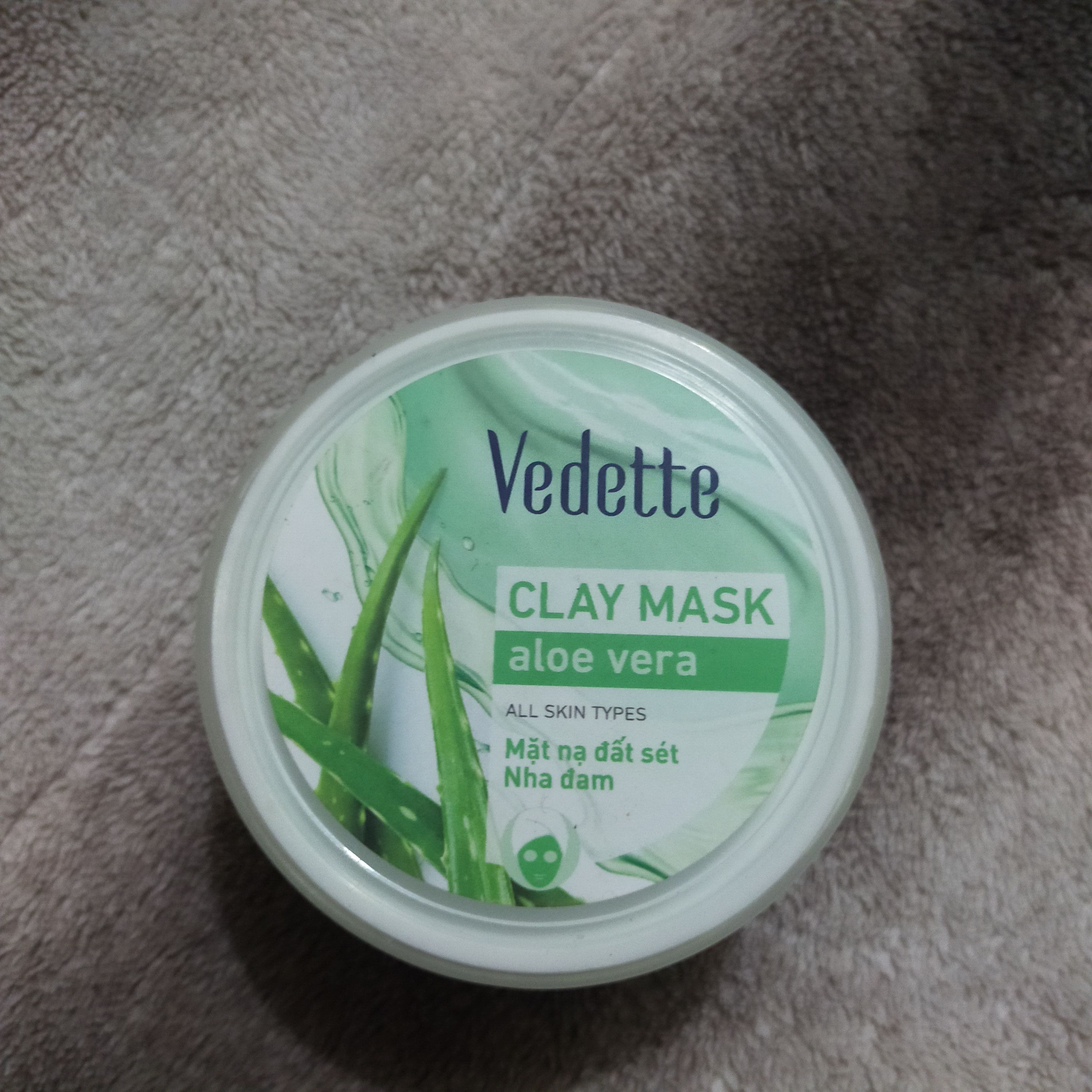Mặt nạ đất sét nha đam 145g vedette - thanh lọc & làm ẩm da