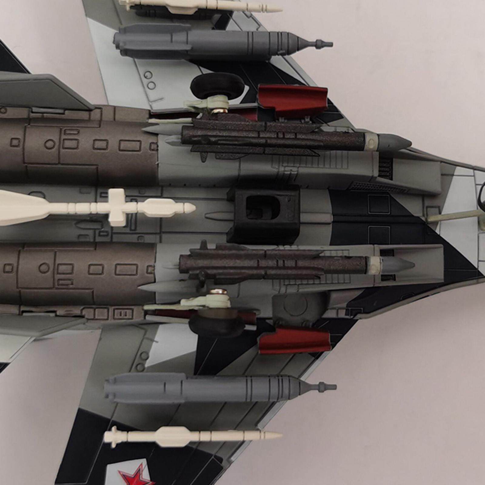 Alilaza máy bay chiến đấu nga su-35 có chân đế máy bay đúc hợp kim để trang trí bàn phòng