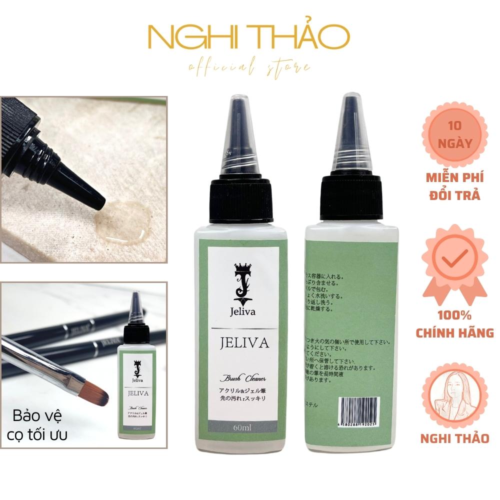 Nước rửa cọ nail, nước vệ sinh cọ gel Jeliva Nghi Thảo 60ml