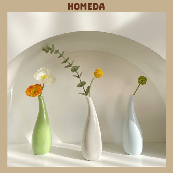 Bình cắm hoa decor trang trí bình sứ đơn giản dùng trang trí nhà cửa/làm dụng cụ chụp ảnh phong cách bắc âu homeda