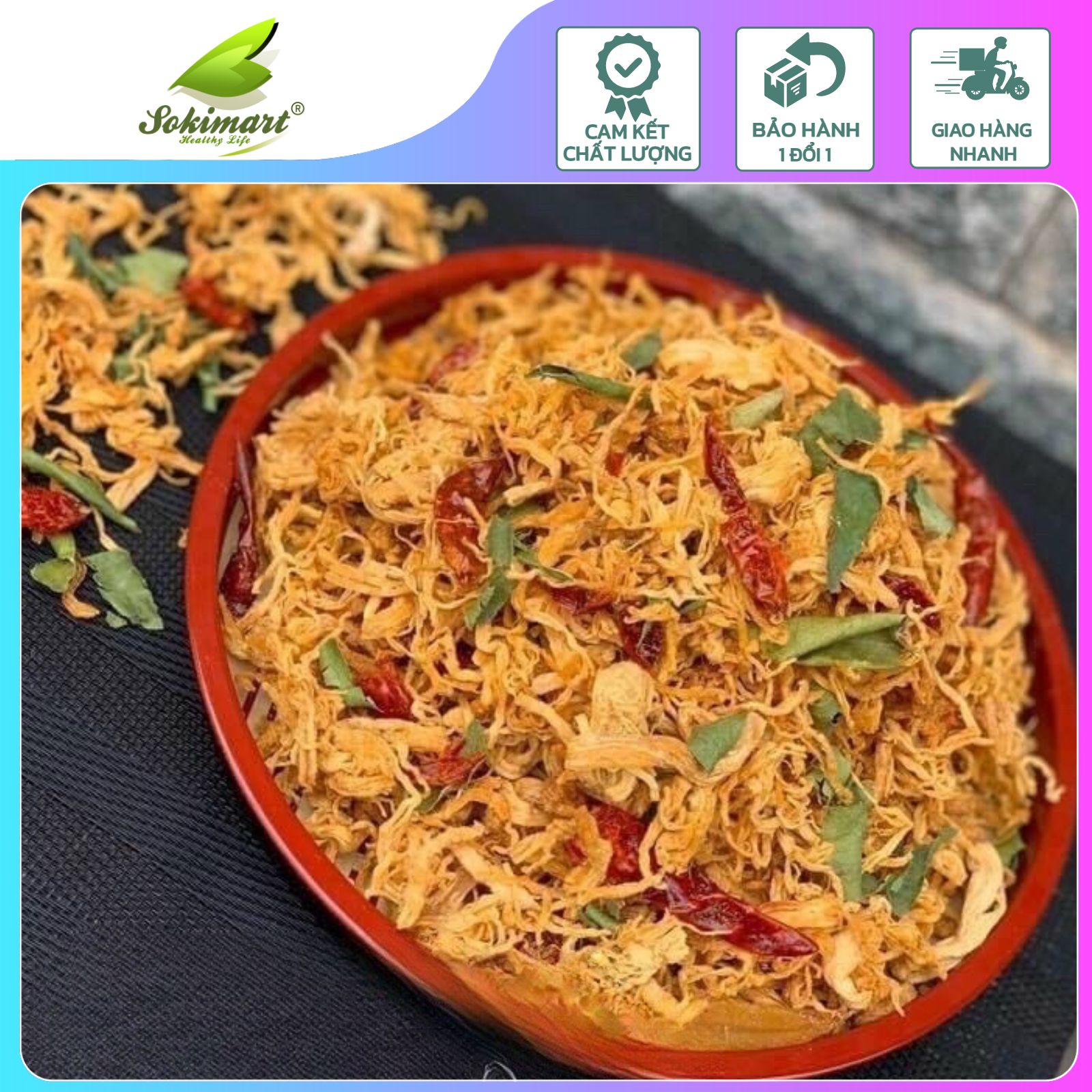 Khô gà lá chanh ngon đặc biệt - 500g