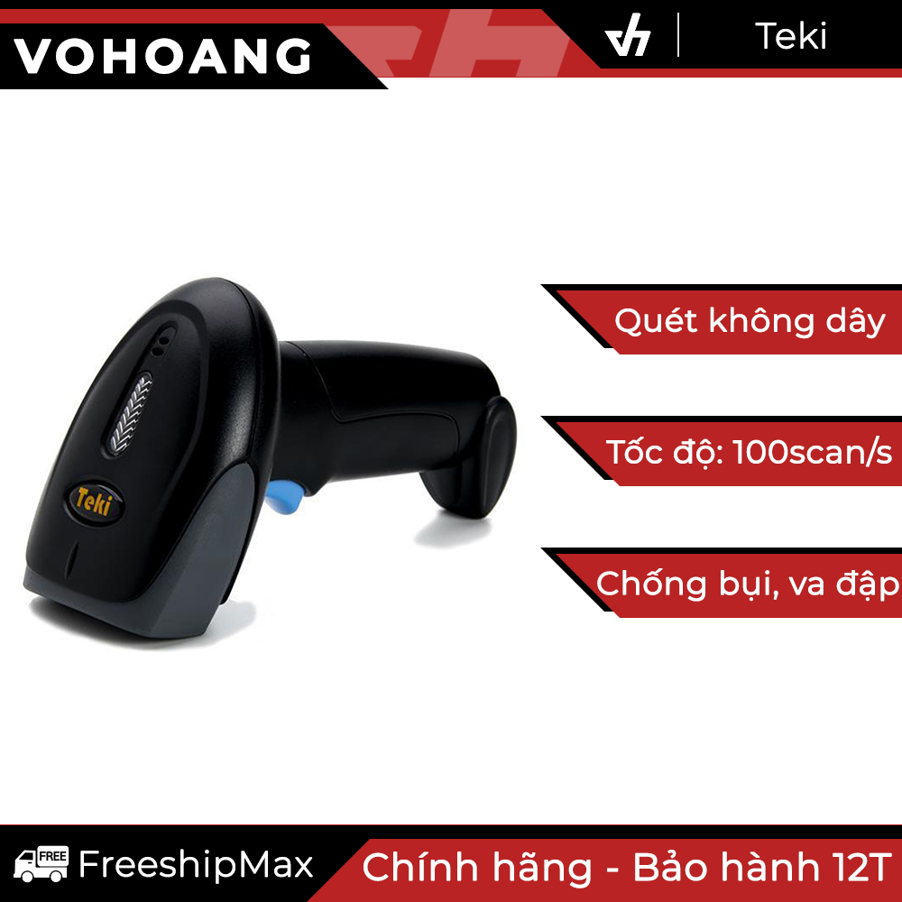 Máy quét mã vạch không dây Teki TK150-1D, chống bụi chống va đập