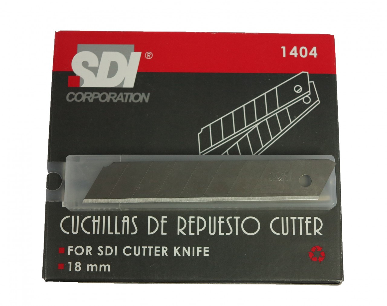 Lưỡi dao rọc giấy lớn 18mm sdi 1404 - hộp 10 vỉ