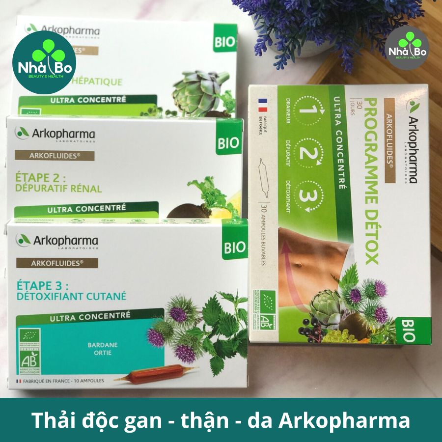Thải độc Gan - Thận - Da ARKOPHARMA PROGRAMME DETOX - Hàng Pháp