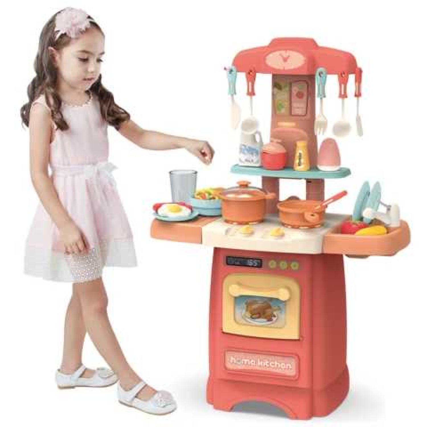 Bộ Đồ Chơi Nhà Bếp Cỡ Lớn Cao Cấp Có Hiệu ứng Tạo Cảm Giác Thật Cho Bé