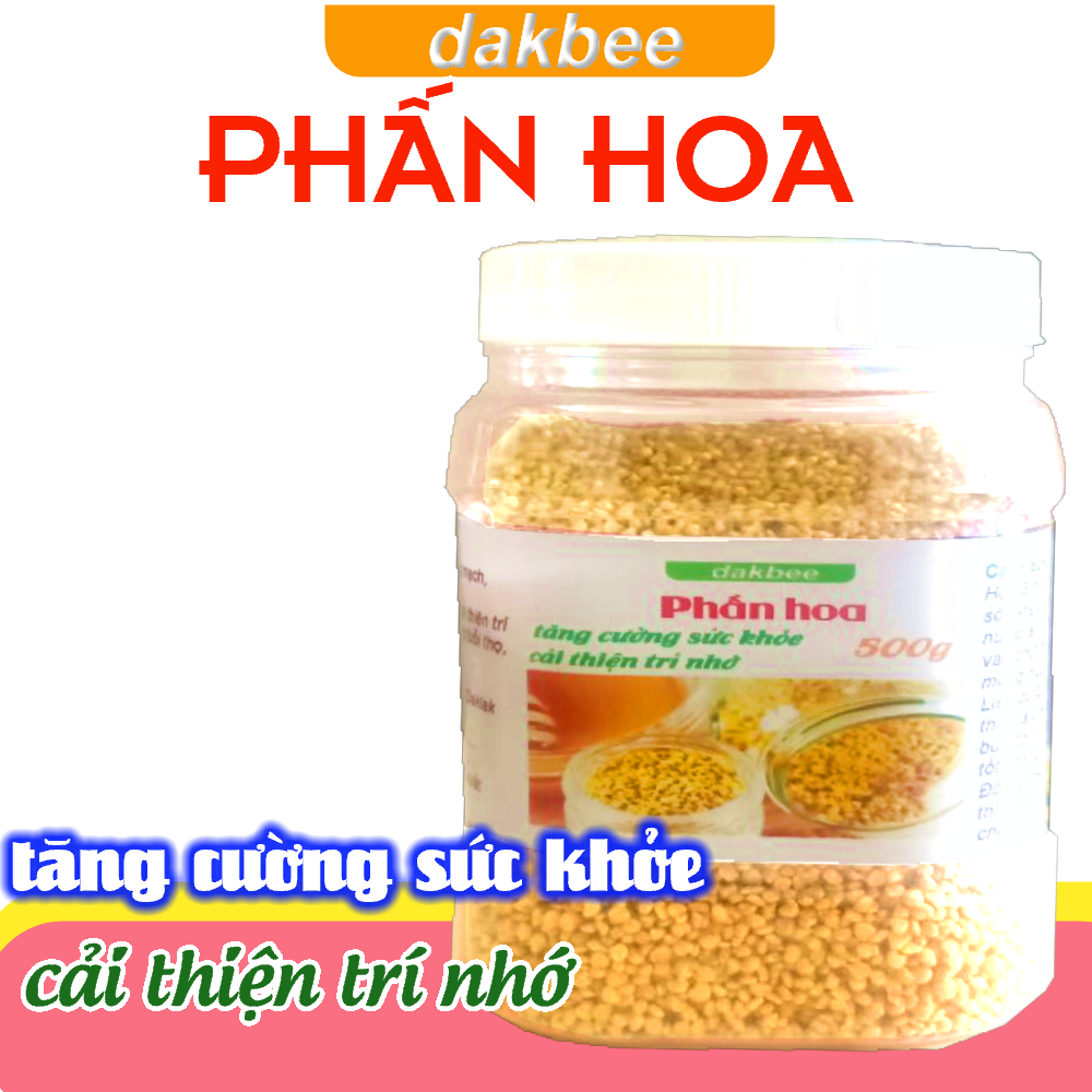 500g Phấn Hoa (phấn ong) bồi bổ sức khoẻ, tăng cường hệ miễn dịch, hỗ trợ tiêu hóa, làm đẹp da và tóc [dakbee]