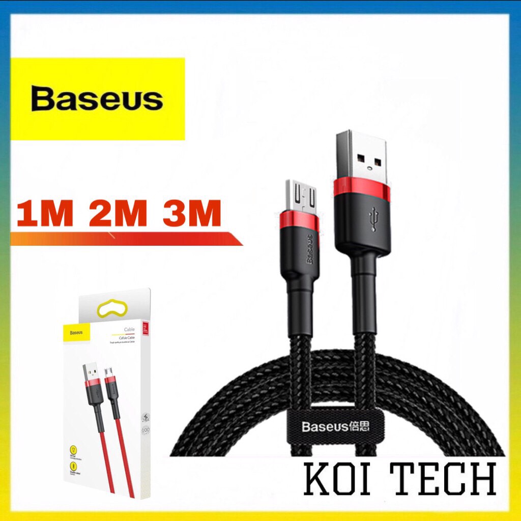 Cáp sạc baseus sạc nhanh micro usb cho smartphone android 2.4A baseus cafule - dây sạc baseus cafule sạc nhanh chống gập gãy đứt đầu sạc - phụ kiện sạc điện thoại - KOI TECH