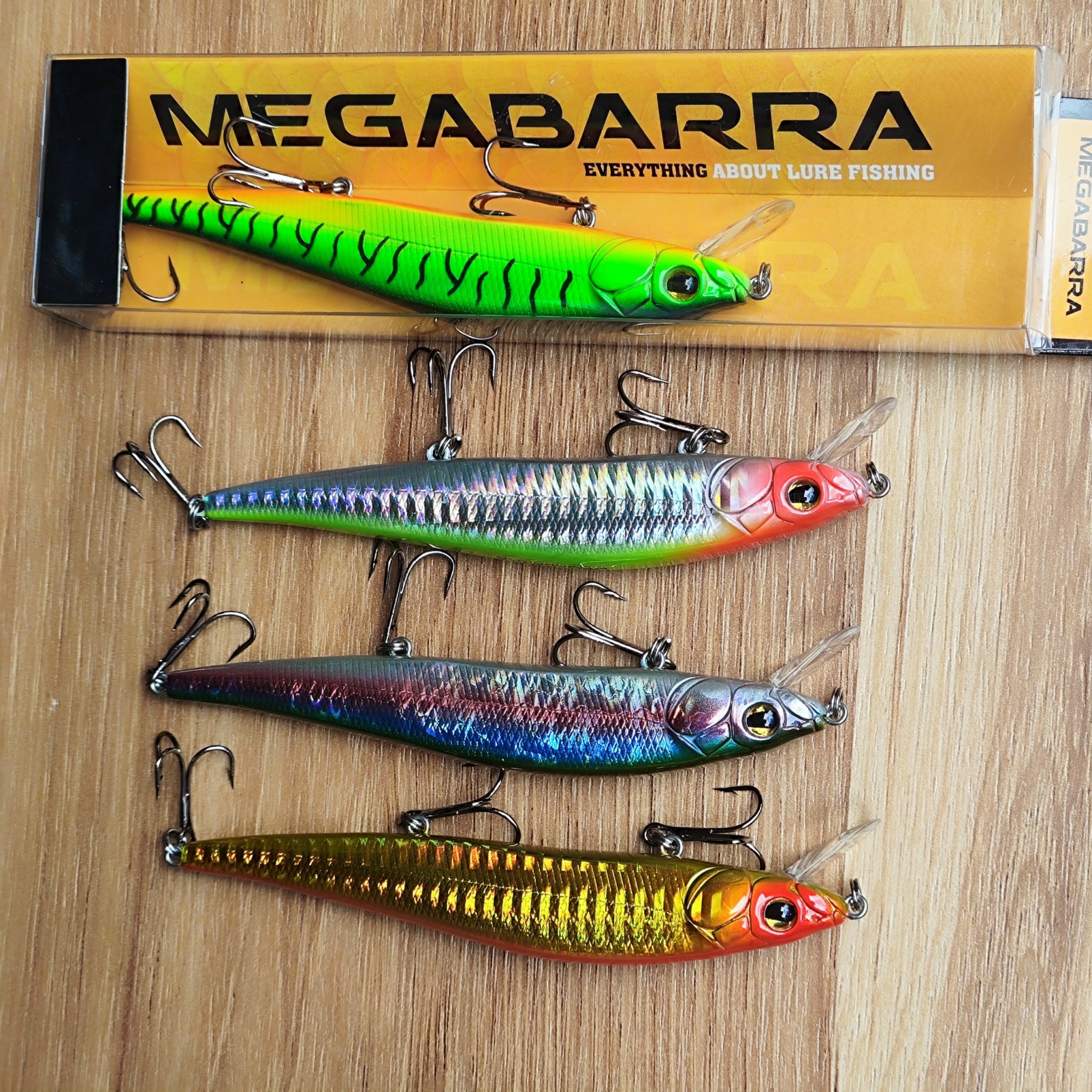 Freeship max mồi câu lure cá giả megabarra jerk 110mm 14.5g